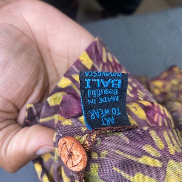 Tropical Tantrum Hawaiian Shirt XL Men’s Button Up Batik All Over Print Vintage - Picture 9 of 13